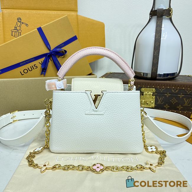 Colestore Louis Vuitton Capucines Mini Ivory / Rose Ballerine 21x14x8cm - 1