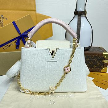 Colestore Louis Vuitton Capucines BB Ivory / Rose Ballerine 27x18x9cm