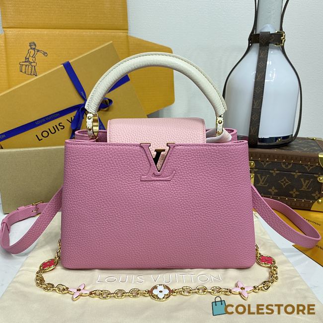 Colestore Louis Vuitton Capucines BB Rose Bubble / Magnolia 27x18x9cm - 1
