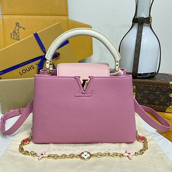 Colestore Louis Vuitton Capucines BB Rose Bubble / Magnolia 27x18x9cm
