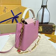 Colestore Louis Vuitton Capucines BB Rose Bubble / Magnolia 27x18x9cm - 6