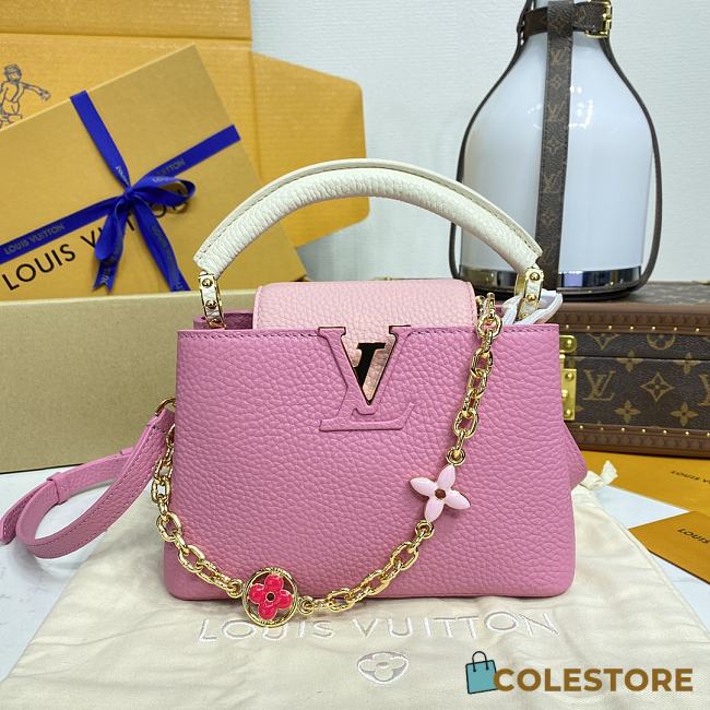 Colestore Louis Vuitton Capucines Mini Rose Bubble / Magnolia 21x14x8cm - 1