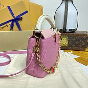 Colestore Louis Vuitton Capucines Mini Rose Bubble / Magnolia 21x14x8cm - 5