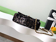 Colestore Chanel Evening Bag Quilted Sequins & Gold-Tone Metal Black 14x21x8cm - 3