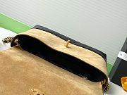 Colestore Chanel Large Flap Bag with Top Handle Suede Calfskin, Shiny Lambskin & Gold-Tone Metal Beige & Black - 3