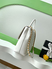 Colestore Chanel Maxi Flap Bag with Top Handle  Calfskin & Gold-Tone Metal White 26x37x10cm - 4