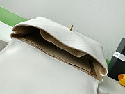 Colestore Chanel Maxi Flap Bag with Top Handle  Calfskin & Gold-Tone Metal White 26x37x10cm - 3