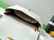 Colestore Chanel Medium Flap Bag with Top Handle  Calfskin & Gold-Tone Metal White 26x33x9cm - 6