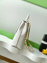 Colestore Chanel Medium Flap Bag with Top Handle  Calfskin & Gold-Tone Metal White 26x33x9cm - 4