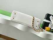 Colestore Chanel Small Flap Bag with Top Handle Calfskin & Gold-Tone Metal White 20.5x28x9.5cm - 5