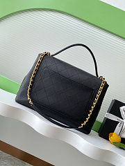 Colestore Chanel Maxi Flap Bag with Top Handle  Calfskin & Gold-Tone Metal Black 26x37x10cm - 6