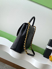 Colestore Chanel Medium Flap Bag with Top Handle Calfskin & Gold-Tone Metal Black 26x33x9cm - 6