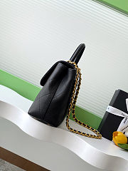 Colestore Chanel Small Flap Bag with Top Handle Calfskin & Gold-Tone Metal Black 20.5x28x9.5cm - 6
