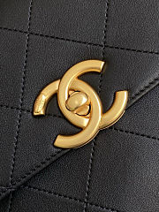 Colestore Chanel Small Flap Bag with Top Handle Calfskin & Gold-Tone Metal Black 20.5x28x9.5cm - 2