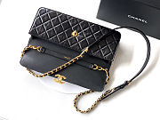 Colestore Chanel Large Flap Bag Patent Lambskin & Gold-Tone Metal Black 18x30x5cm - 6