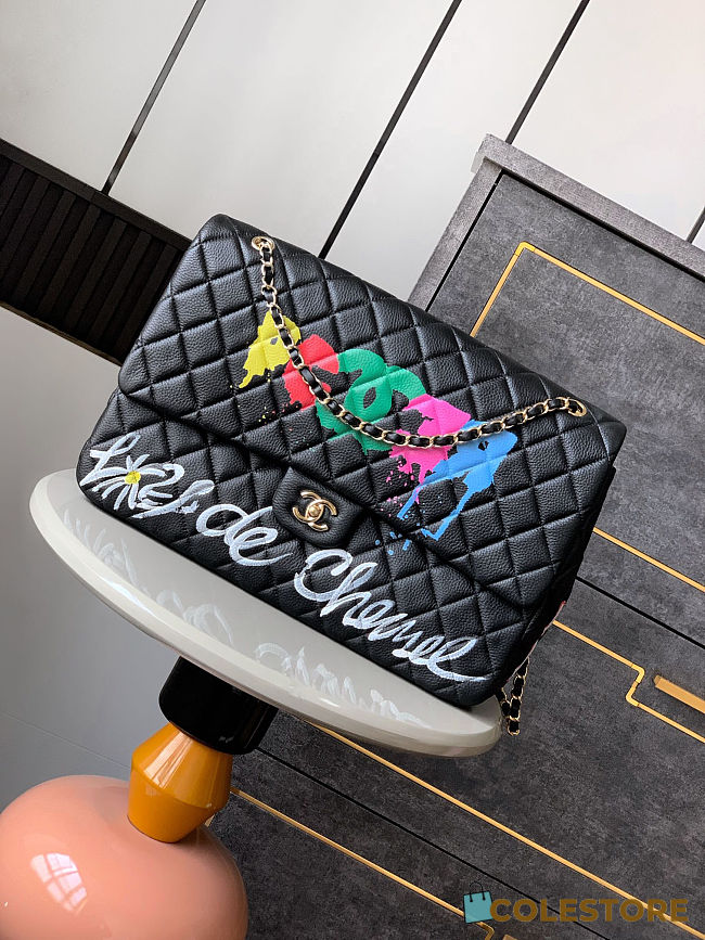 Colestore Chanel Classic Flap Bag Graffiti Edition 39x11.5x25cm - 1