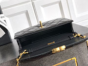 Colestore Chanel Small Flap Bag Patent Lambskin & Gold-Tone Metal Black 19.5x5x12cm - 6