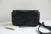 Colestore Gucci GG Marmont Small Shoulder Bag Black leather 22x13x6cm - 1