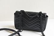 Colestore Gucci GG Marmont Small Shoulder Bag Black leather 22x13x6cm - 4