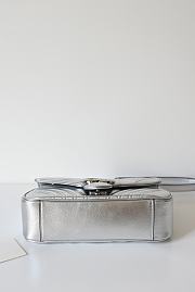 Colestore Gucci GG Marmont Small Shoulder Bag Silver leather 22x13x6cm - 5