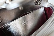 Colestore Gucci GG Marmont Small Shoulder Bag Silver leather 22x13x6cm - 6