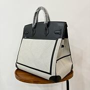Colestore Hermes Birkin 40 HAC Cargo – Black Ecru Canvas Birkin Bag - 4