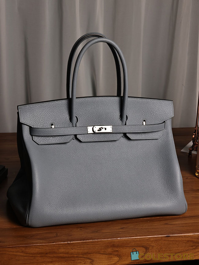 Colestore Hermes Birkin Size 40 Togo Leather Gray - 1