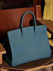 Colestore Hermes Birkin Size 40 Togo Leather Azul Cuero - 3