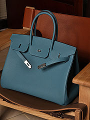 Colestore Hermes Birkin Size 40 Togo Leather Azul Cuero - 4