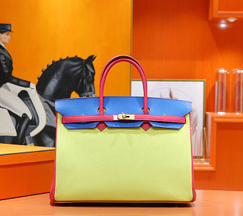 Colestore Hermes Birkin Size 40 Togo Leather Custom Multicolor