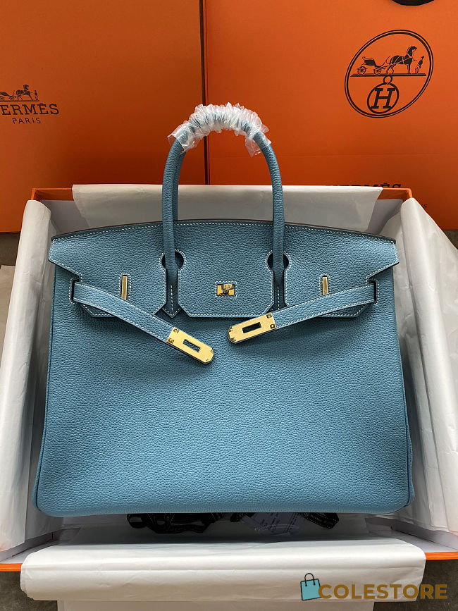 Colestore Hermes Birkin Blue Jean Togo 35CM - 1