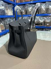 Colestore Hermes Birkin Black Silver hardware Togo 35CM - 3