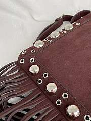 Colestore Valentino Garavani NELLCÔTE Brown Fringe Suede Bag 20x20x3cm - 3