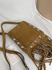 Colestore Valentino Garavani NELLCÔTE Havana Beige Fringe Suede Bag 20x20x3cm - 6