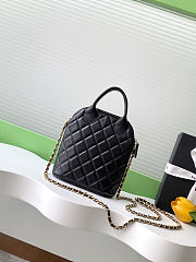 Colestore Chanel Clutch with Chain - Suede calfskin, shiny lambskin & gold-tone Black 18x17x6cm - 5