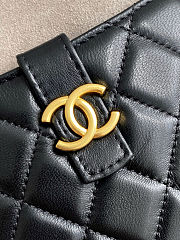 Colestore Chanel Clutch with Chain - Suede calfskin, shiny lambskin & gold-tone Gray 18x17x6cm - 2