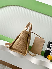 Colestore Chanel Deauville Beige Tote Straw with Chain size 34cm - 6