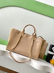 Colestore Chanel Deauville Beige Tote Straw with Chain size 34cm - 2