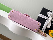 Colestore Chanel Mini Kelly Flap Bag With Top Handle Lambskin Pink 12x22x6cm - 2