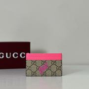 Colestore Gucci GG Monogram Card Case with Print Beige and Dark Brown 11x7cm - 1