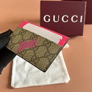 Colestore Gucci GG Monogram Card Case with Print Beige and Dark Brown 11x7cm - 5