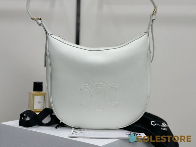 Colestore Celine Heloïse Bag In Supple Grained Calfskin White 30x28.5x8cm - 1