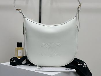 Colestore Celine Heloïse Bag In Supple Grained Calfskin White 30x28.5x8cm