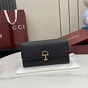 Colestore Gucci Softbit Continental Wallet in Black Leather 19x10x3.5cm - 1