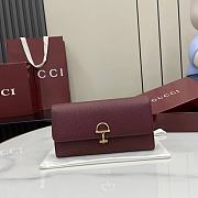 Colestore Gucci Softbit Continental Wallet in Burgundy Leather 19x10x3.5cm - 1