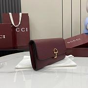 Colestore Gucci Softbit Continental Wallet in Burgundy Leather 19x10x3.5cm - 6