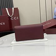 Colestore Gucci Softbit Continental Wallet in Burgundy Leather 19x10x3.5cm - 5