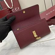 Colestore Gucci Softbit Continental Wallet in Burgundy Leather 19x10x3.5cm - 4