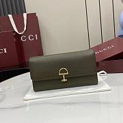 Colestore Gucci Softbit Continental Wallet in Dark green Leather 19x10x3.5cm - 1