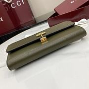 Colestore Gucci Softbit Continental Wallet in Dark green Leather 19x10x3.5cm - 4